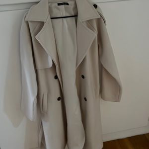 Cream trench coat